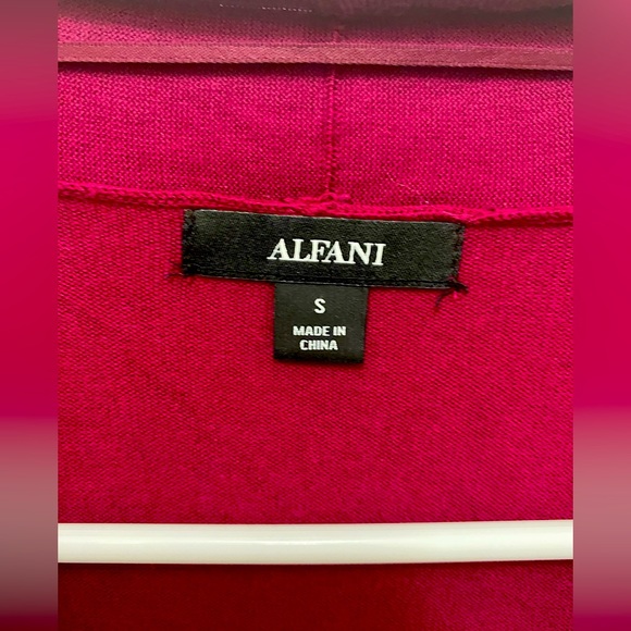ALFANI burgundy wrap sweater with 3/4 length sleeves - Small - Picture 4 of 5